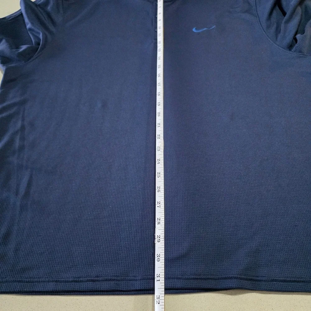 Nike Dri-FIT Mens Navy Blue Performance Golf Polo Shirt XXL Short Sleeve Logo‎